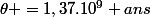 \theta =1,37.10^9 ans