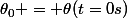 \theta_{0} = \theta(t=0s)
