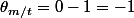 \theta_{m/t}=0-1=-1\;tour