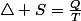 \triangle S=\frac{Q}{T}