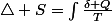 \triangle S=\int\frac{\delta Q}{T}