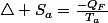 \triangle S_{a}=\frac{-Q_{F}}{T_{a}}