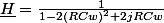 \underline{H}=\frac{1}{1-2(RCw)^2+2jRCw}