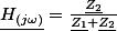 \underline{H_{(j\omega)}}=\frac{\underline{Z_{2}}}{\underline{Z_{1}}+\underline{Z_{2}}}