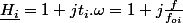 \underline{H_{i}}=1+jt_{i}.\omega=1+j\frac{f}{f_{oi}}