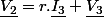 \underline{V_{2}}=r.\underline{I_{3}}+\underline{V_{3}}