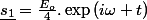 \underline{s_{1}}=\frac{E_{o}}{4}.\exp\left(i\omega t\right)\quad;\quad\underline{s_{2}}=\frac{E_{o}}{4}.\exp\left(i\omega t-i\frac{2\pi.\delta}{\lambda}\right)
 \\ 
 \\ \underline{s}=\underline{s_{1}}+\underline{s_{2}}=\frac{E_{o}}{4}.\exp\left(i\omega t\right).\left[1+\exp\left(-i\frac{2\pi.\delta}{\lambda}\right)\right]