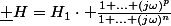 \underline H=H_1\cdot \frac{1+...+(j\omega)^p}{1+...+(j\omega)^n}