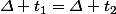 \varDelta t_{1}=\varDelta t_{2}