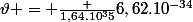 \vartheta = \frac {1,64.10^35}{6,62.10^{-34}}