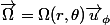 \vec{\Omega}=\Omega(r,\theta)\vec{u}_\phi