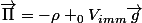 \vec{\Pi}=-\rho _0V_{imm}\vec{g}