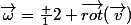 \vec{\omega}=\tfrac 12 \vec{rot}(\vec{v})