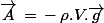 \vec{A}\,=\,-\,\rho.V.\vec{g}