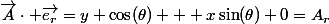 \vec{A}\cdot \vec{e_r}=y \cos(\theta) + x\sin(\theta)+0=A_r