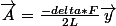 \vec{A}=\frac{-delta*F}{2L}\vec{y}