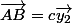 \vec{AB}=c\vec{y_2}