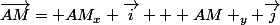 \vec{AM}= AM_{x} \vec{i} + AM _{y} \vec{j}