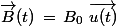 \vec{B}(t)\,=\,B_0\,\,\vec{u(t)}