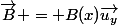 \vec{B} = B(x)\vec{u_y}