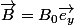 \vec{B}=B_0\vec{e_y}