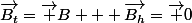 \vec{B_t}=\vec B + \vec{B_h}=\vec 0