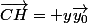 \vec{CH}= y\vec{y_{0}}