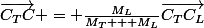 \vec{C_{T}C} = \frac{M_{L}}{M_{T} + M_{L}}\vec{C_{T}C_{L}}