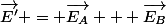 \vec{E'} = \vec{E_A} + \vec{E_B}