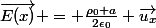 \vec{E(x)} = \frac{\rho_0 a}{2\epsilon_0} \vec{u_x}