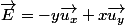 \vec{E}=-y\vec{u_x}+x\vec{u_y}