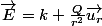\vec{E}=k \frac{Q}{r^2}\vec{u_r}