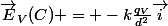 \vec{E}_V(C) = -k\frac{q_{V}}{d^2}\vec{i}