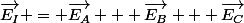 \vec{E_I} = \vec{E_A} + \vec{E_B} + \vec{E_C}