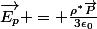 \vec{E_p} = \frac{\rho^*\vec{P}}{3\epsilon_0}