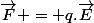 \vec{F} = q.\vec{E}