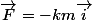 \vec{F}=-km\vec{i}