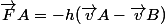 \vec{F}A=-h(\vec{v}A-\vec{v}B)