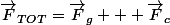 \vec{F}_{TOT}=\vec{F}_g + \vec{F}_c