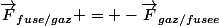 \vec{F}_{fuse/gaz} = -\vec{F}_{gaz/fusee}