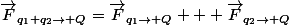 \vec{F}_{q_1+q_2\rightarrow Q}=\vec{F}_{q_1\rightarrow Q} + \vec{F}_{q_2\rightarrow Q}