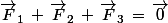 \vec{F}_1\,+\,\vec{F}_2\,+\,\vec{F}_3\,=\,\vec{0}