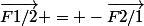 \vec{F1/2} = -\vec{F2/1}