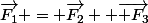 \vec{F_{1}} = \vec{F_2}} +\vec{ F_3}}