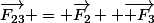 \vec{F_{23}} = \vec{F_2}} +\vec{ F_3}}