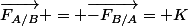 \vec{F_{A/B}} = \vec{-F_{B/A}}= K&nbsp;&nbsp;\frac{q_A q_B}{d^2}&nbsp;&nbsp;\vec{u_{A \to B}}