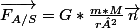 \vec{F_{A/S}}=G*\frac{m*M}{r²}\vec{n}