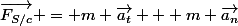 \vec{F_{S/c}} = m \vec{a_t} + m \vec{a_n}