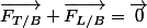 \vec{F_{T/B}}+\vec{F_{L/B}}=\vec{0}