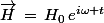 \vec{H}\,=\,H_0\,e^{i\omega t}